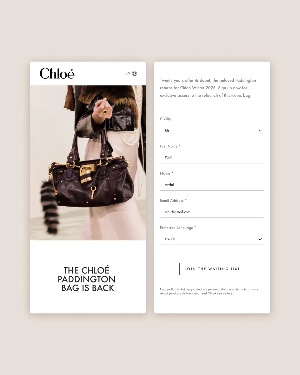 Chloé Paddington re-edition — Campaign lifestyle imagery courtesy of Chloé